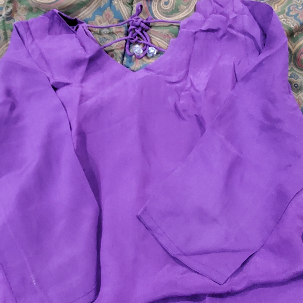 Indian-Pakistani 3-piece Suit! Salwer- Kammez-Dupatta! 100% PURE Silk! - Picture 5 of 12